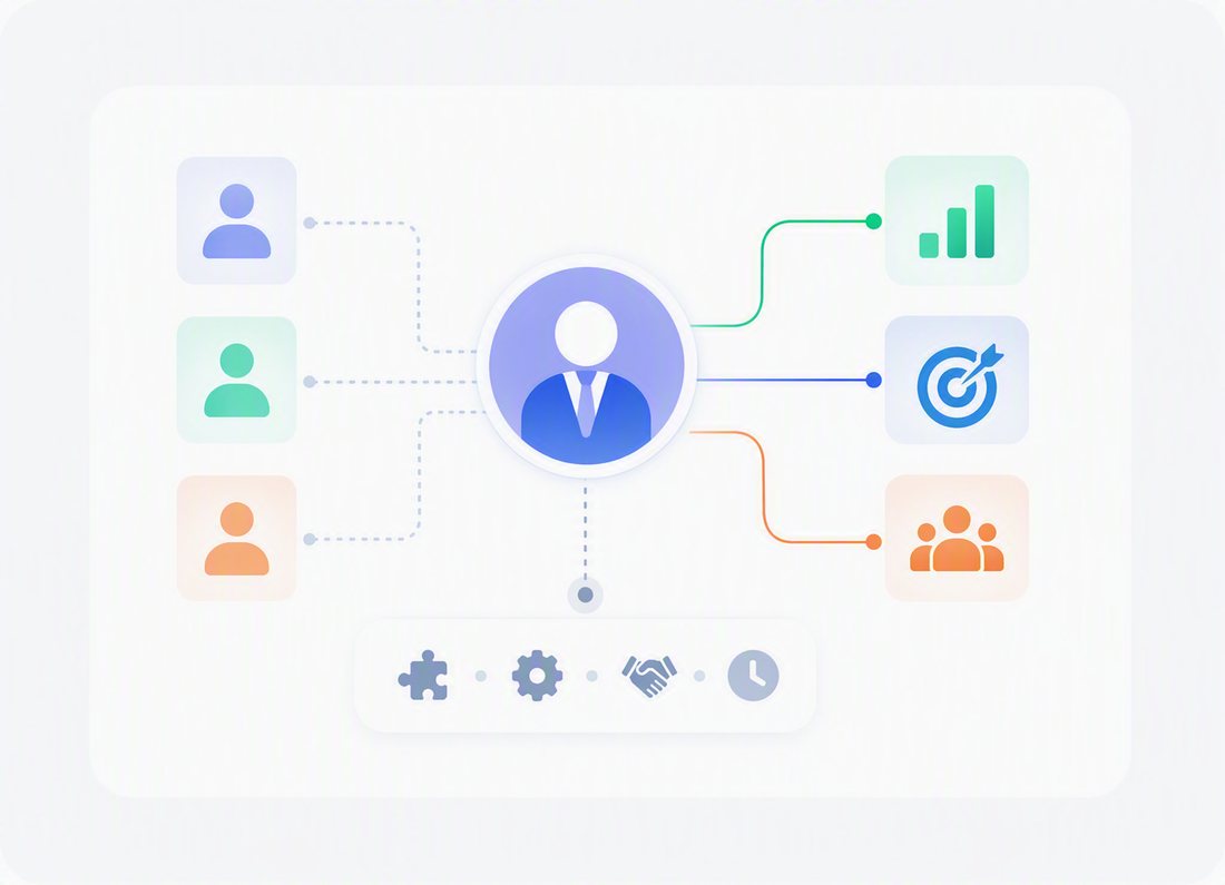 Illustrazione di temporary management: obiettivi, competenze e collaborazione